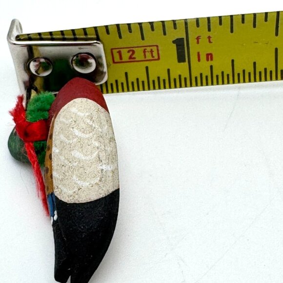 Vintage 1992 Beaks N Bills Hand-Carved & Painted Mallard Duck Pin Brooch - Picture 5 of 9